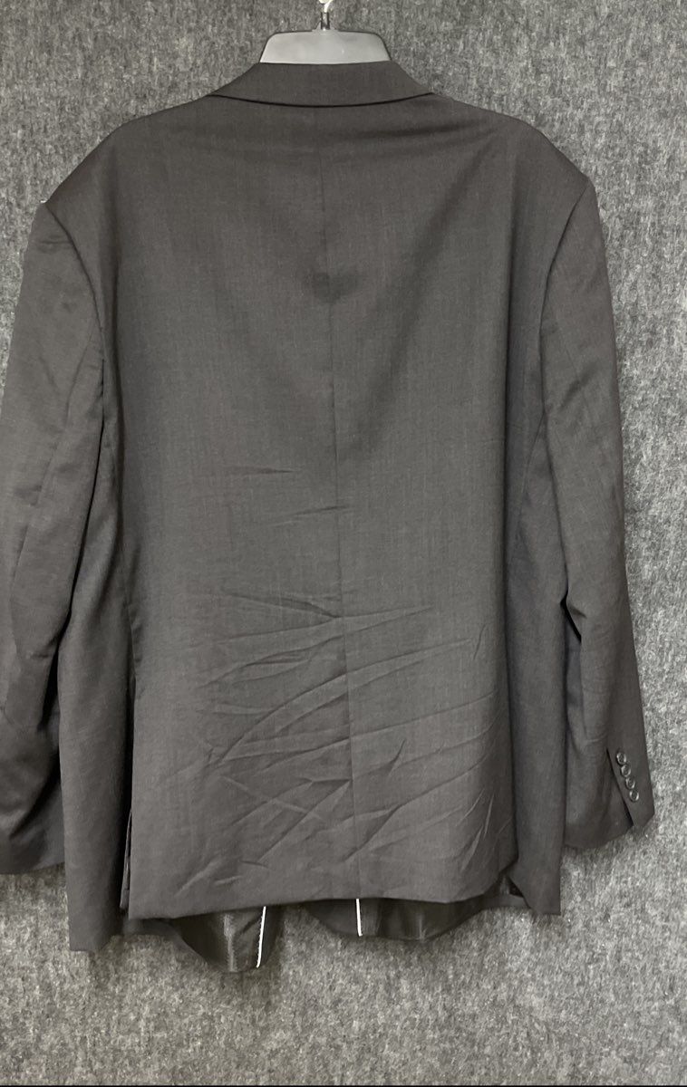 Linea Uomo Men's Charcoal Gray Wool Stretch Performance Suit Blazer Sz 50R