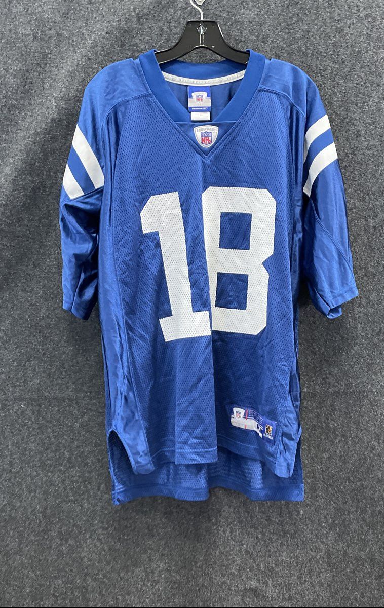 Reebok Men's Indianapolis Colts Peyton Manning #18 Blue NFL Jersey Size M