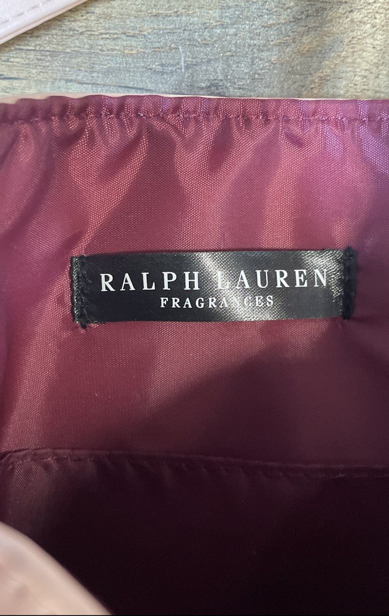 Ralph Lauren Romance Pink Faux Leather Drawstring Bucket Tote Bag