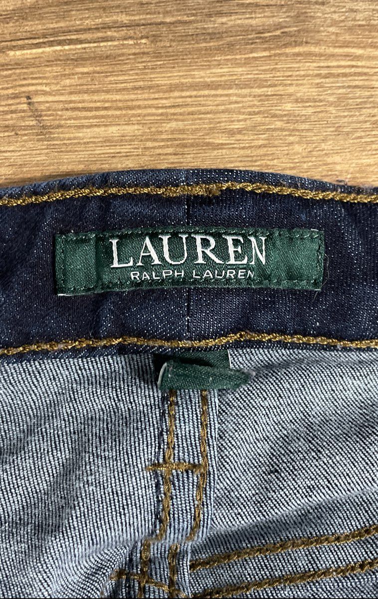Lauren Ralph Lauren Women's Dark Wash Blue Stretch Straight Leg Jeans Sz M