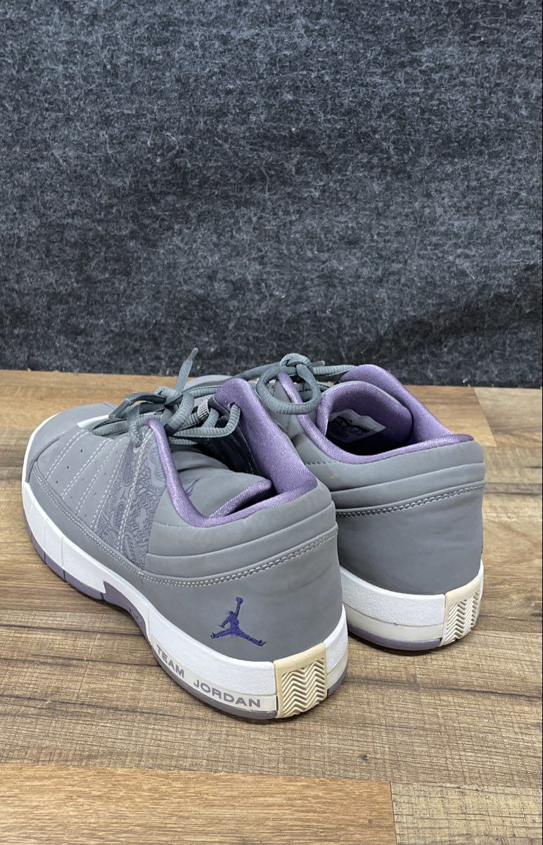 Air Jordan TE 2 Low Grey Purple White Kids Basketball Sneakers Size 5Y