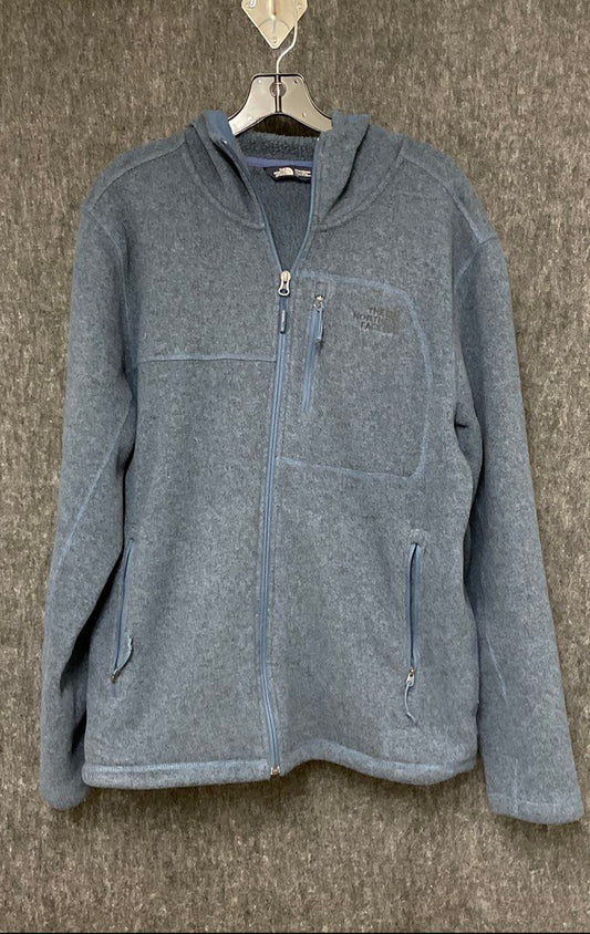 The North Face Men's Gordon Lyons Full Zip Hooded Fleece Jacket Blue Gray Sz L