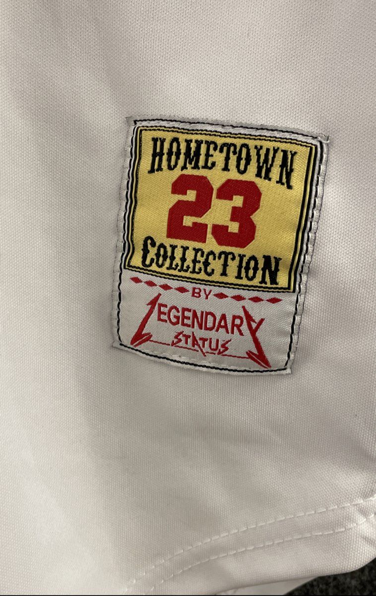 Black Lacquer Boys' White Splatter Jersey Hometown 23 Legendary Sz 14/XL