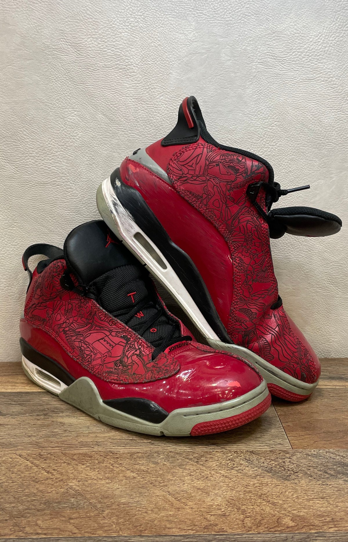 Nike Air Jordan Dub Zero Red Black Laser Gym Red Men's Size 9.5