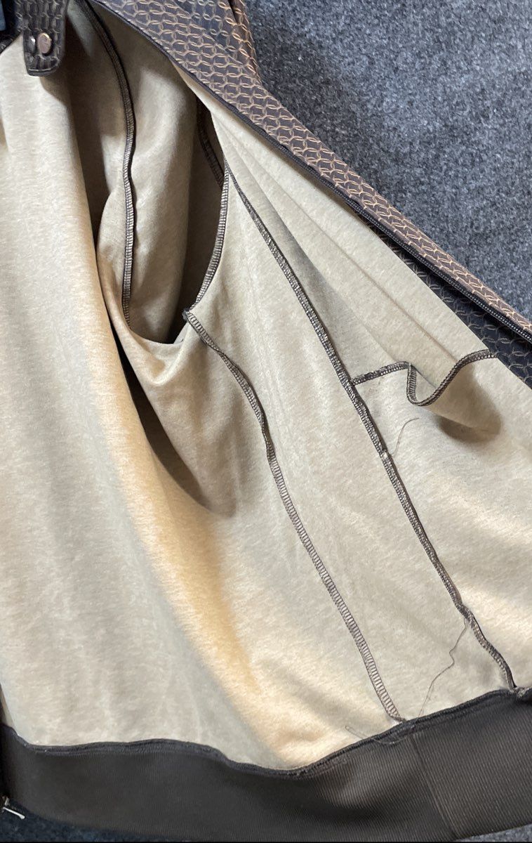 Vintage Y2K Enyce Men's Brown Monogram Track Jacket Full Zip Sz XXL