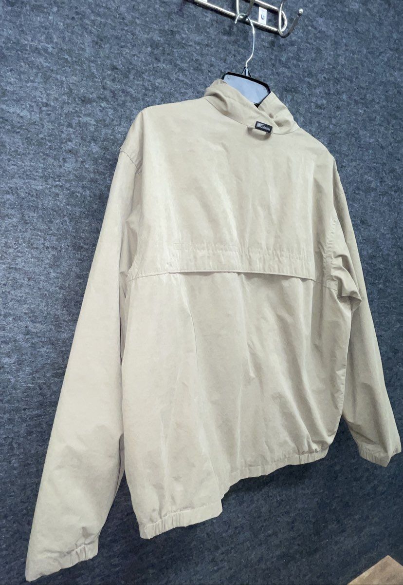Columbia Men's Full Zip Vented Windbreaker Jacket Olive Khaki Mesh Lined Sz L