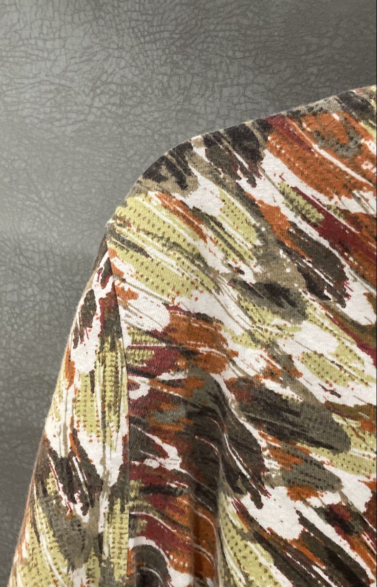 Ruby Rd Women's Abstract Brushstroke Mock Neck Shirt Top Multicolor Sz 1X