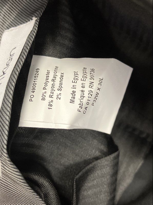 Calvin Klein Men's Black Stretch Wrinkle Resistant Dress Pants Sz 32x30 NWT