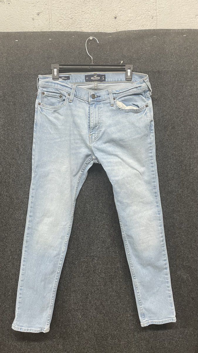 Hollister Men's Skinny Epic Flex Jeans Light Wash Stretch Denim Sz 32x30