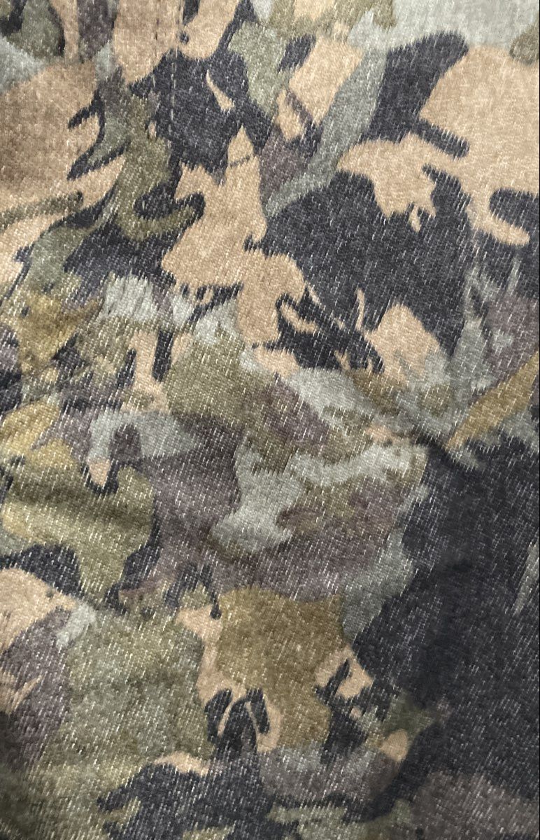 Miss Tina Women's Camo Green Camouflage Utility Pants Zipper Pockets Stretch