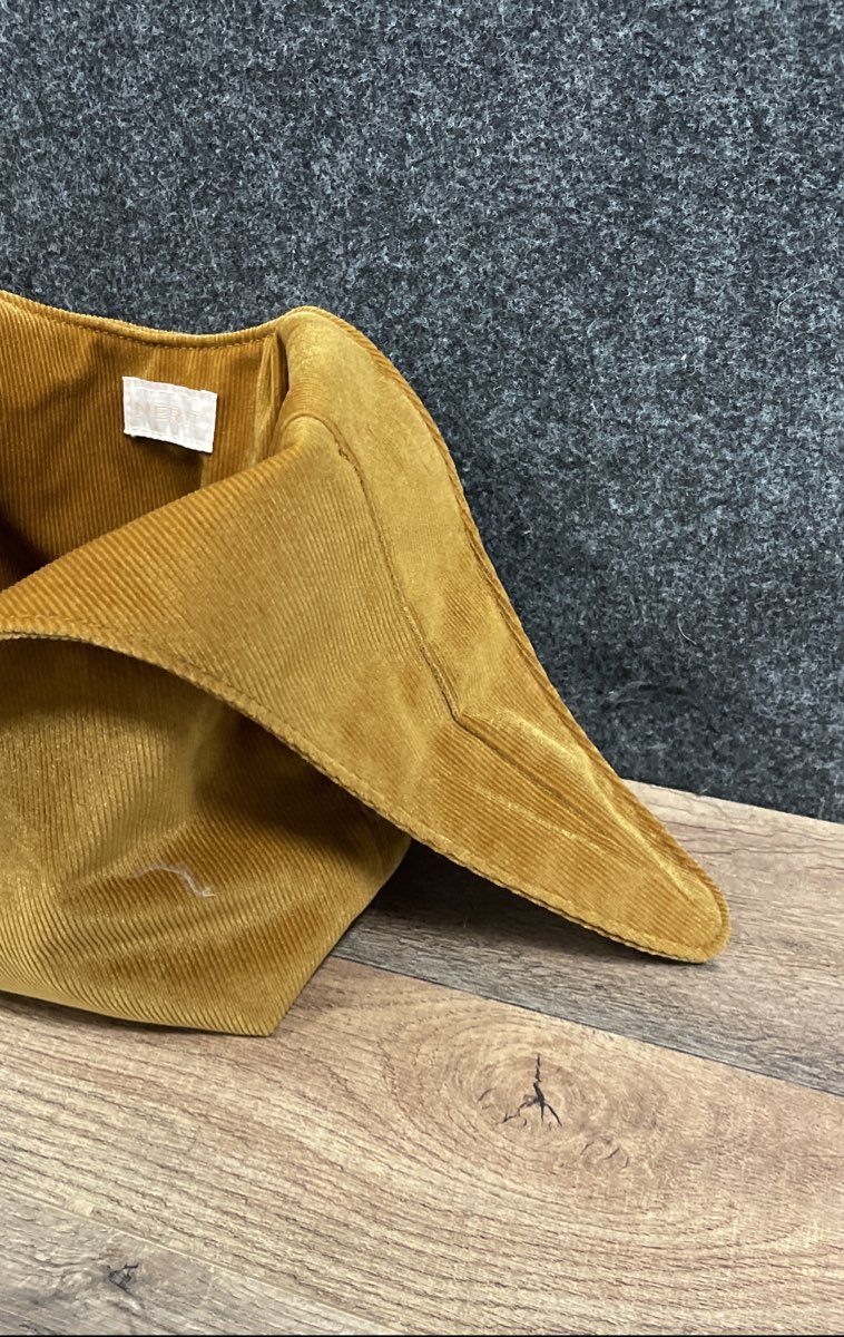 Merit Gold Ochre Corduroy Knot Bag Slouchy Signature Carry Bag Tote NWT