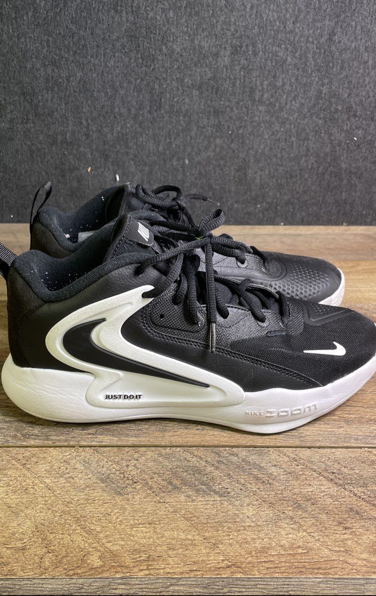 Nike Zoom Hyperset 2 Black White Indoor Court Shoes Size 8