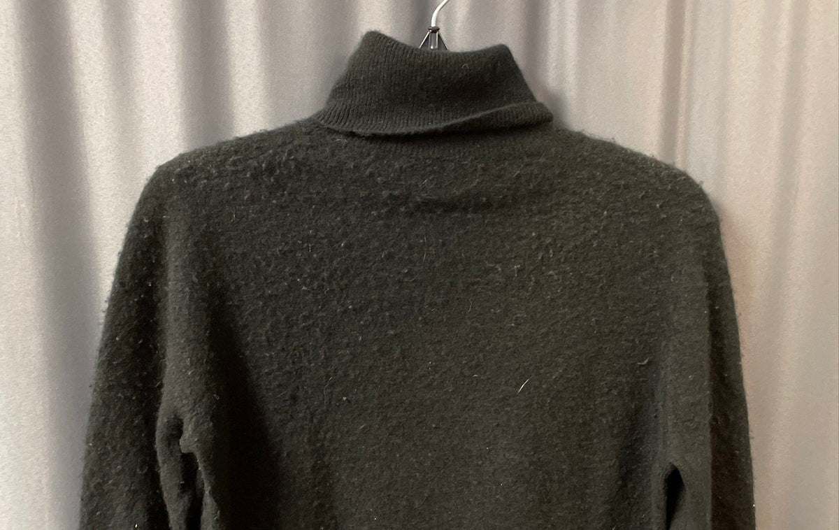 Vintage Y2K Neiman Marcus Women's Black Cashmere Turtleneck Sweater Sz M
