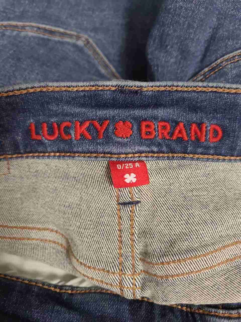 Lucky Brand Women's Blue Faded Whiskered Skinny Jeans Sz 0/25