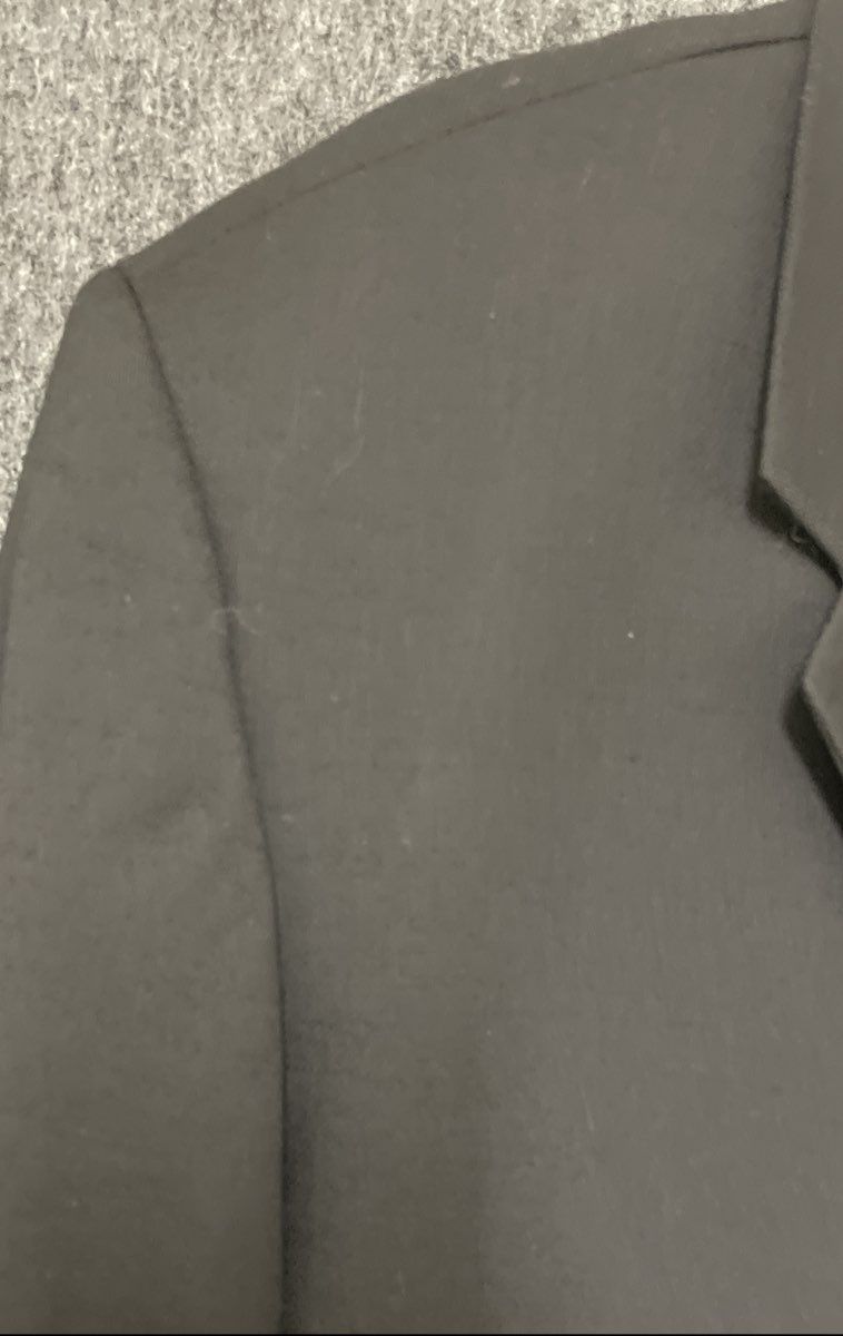 Emanuel Ungaro Men's Black 100% Wool 3-Button Blazer Silver Crest Buttons 46L