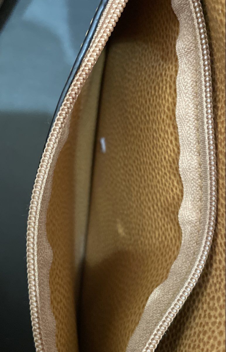 Tan Leather Tote Bag Handbag and Matching Zipper Pouch Wallet 2 Piece Set