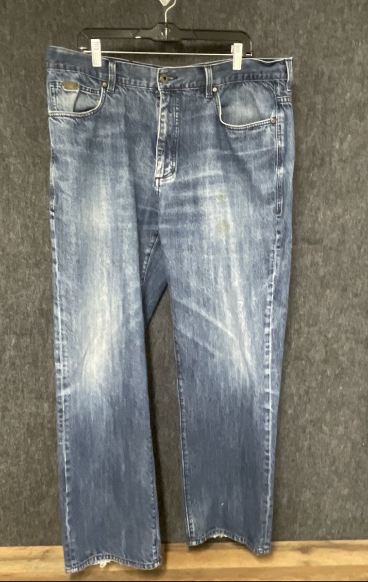 Vintage Y2K Sean John Men's Blue Distressed Baggy Straight Leg Jeans Sz 40