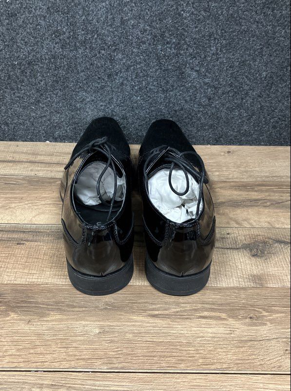 Calvin Klein Brodie Black Patent Oxford Dress Shoes Men's Size 10