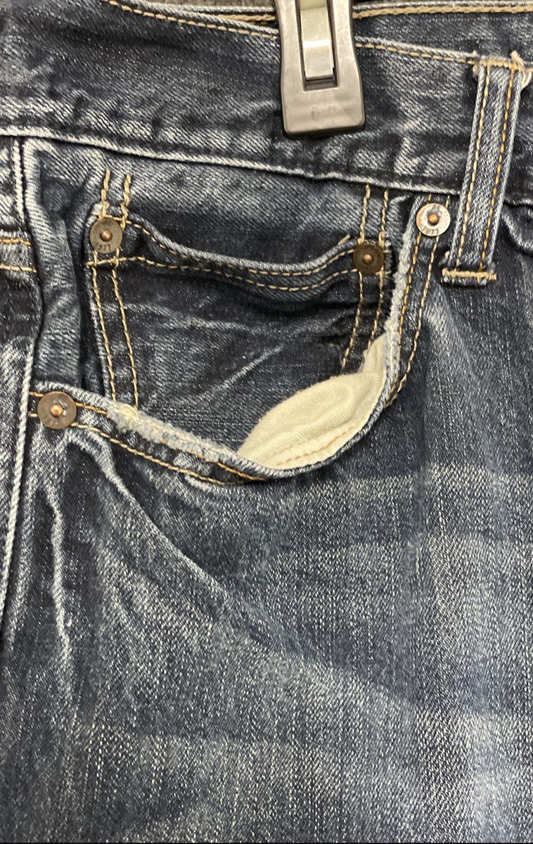 American Eagle Men's Straight Leg Faded Blue Denim Jeans Size 36x30