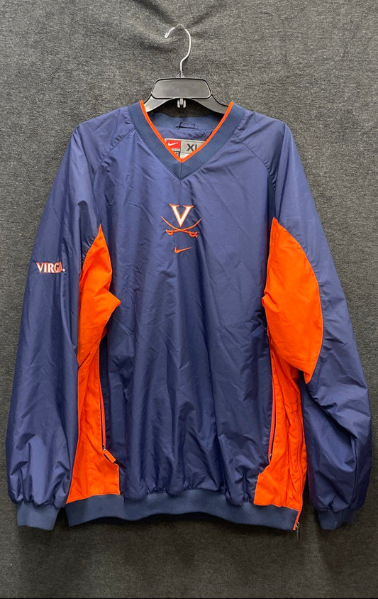 Vintage Nike Mens Virginia Cavaliers UVA V-Neck Pullover Windbreaker Sz XL