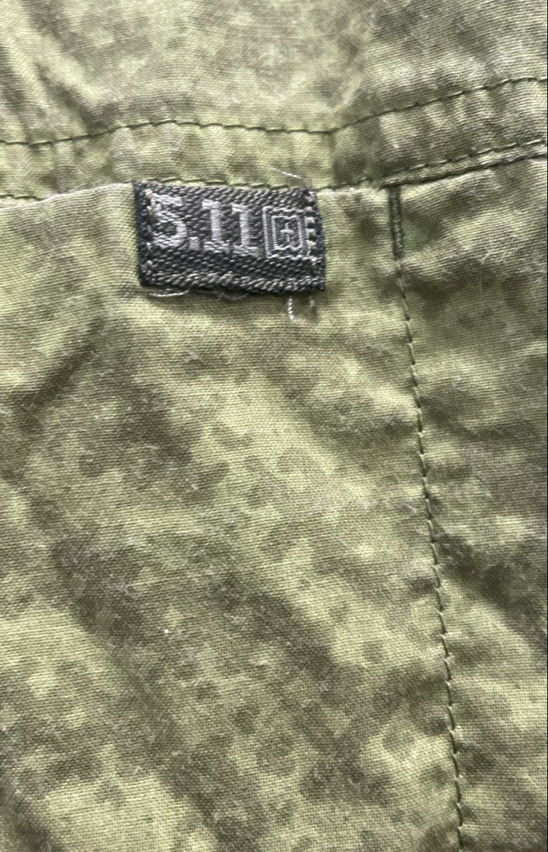 5.11 Tactical Men's Green Digital Camo Short Sleeve Snap Front Shirt Size 2XL