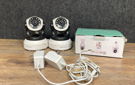 Apeman WiFi Security Camera & Light Bulb Panorama Camera Lot of 3