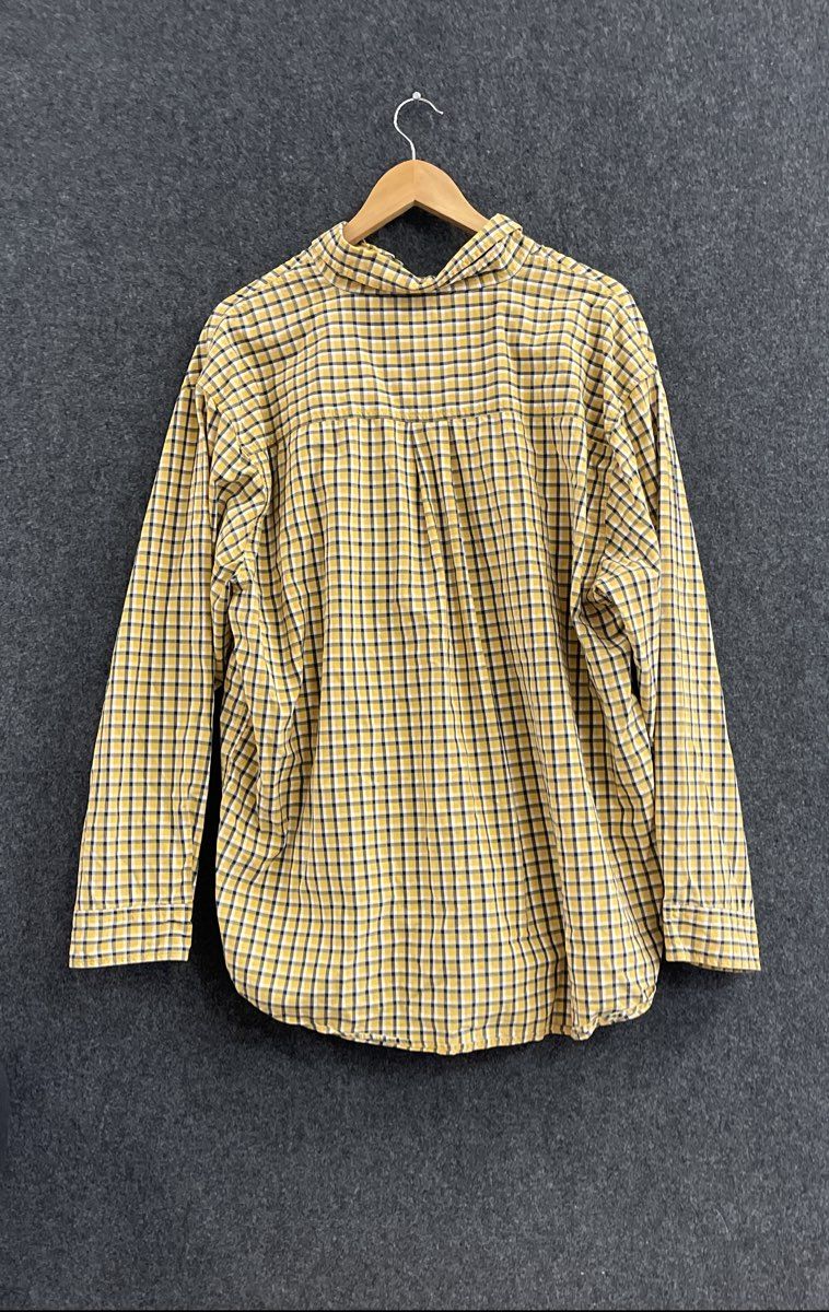 Carhartt Men's Yellow Plaid Long Sleeve Cotton Flannel Button Down Shirt Sz XL