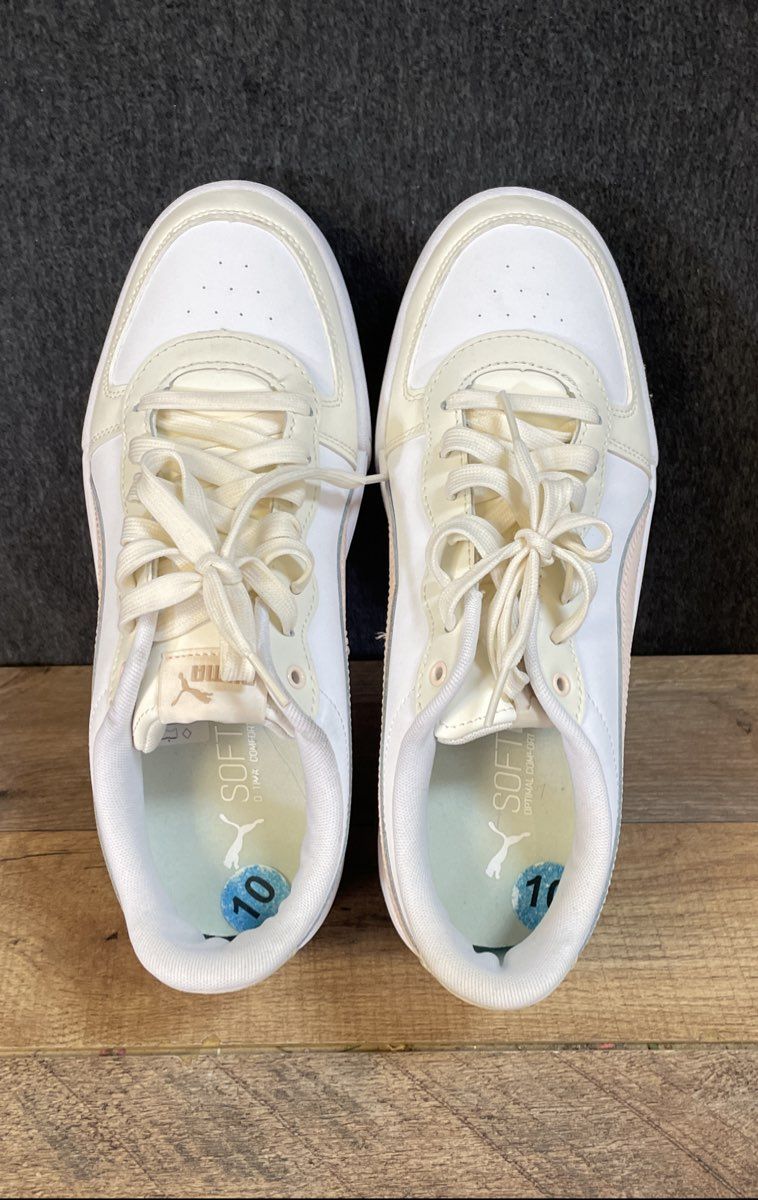 Puma Caven White Pink Women's Low Top Sneakers Size 10
