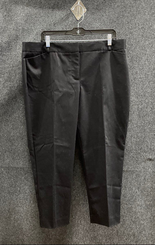 NWT Liz Claiborne Emma Women's Black Slim Leg Ankle Pants Mid-Rise Sz 16P