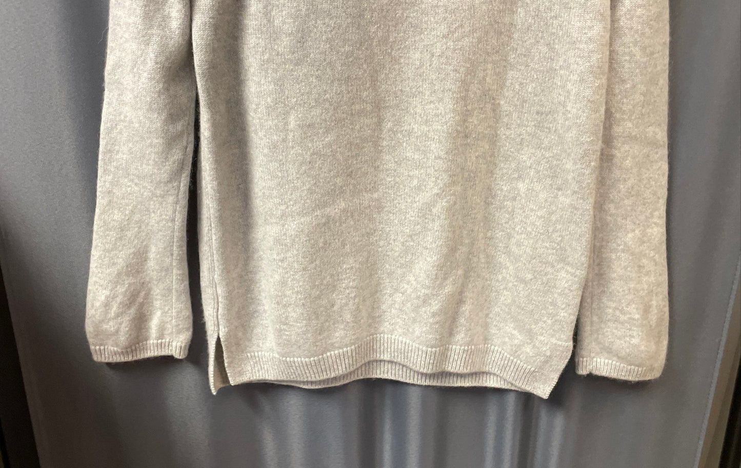 Talbots Women's Heather Gray 100% Pure Cashmere Long Sleeve Sweater Sz S