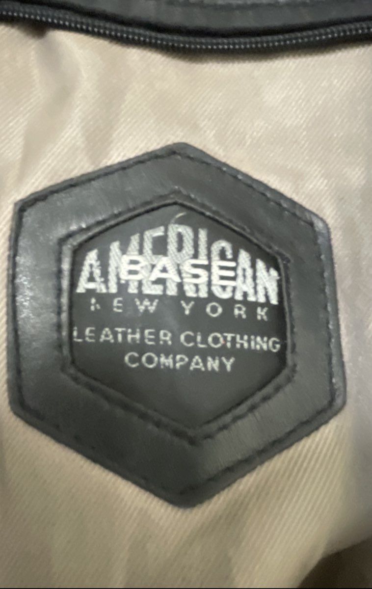 American Base New York Men's Leather Jacket Dark Brown Vintage Y2K Full Zip XXL