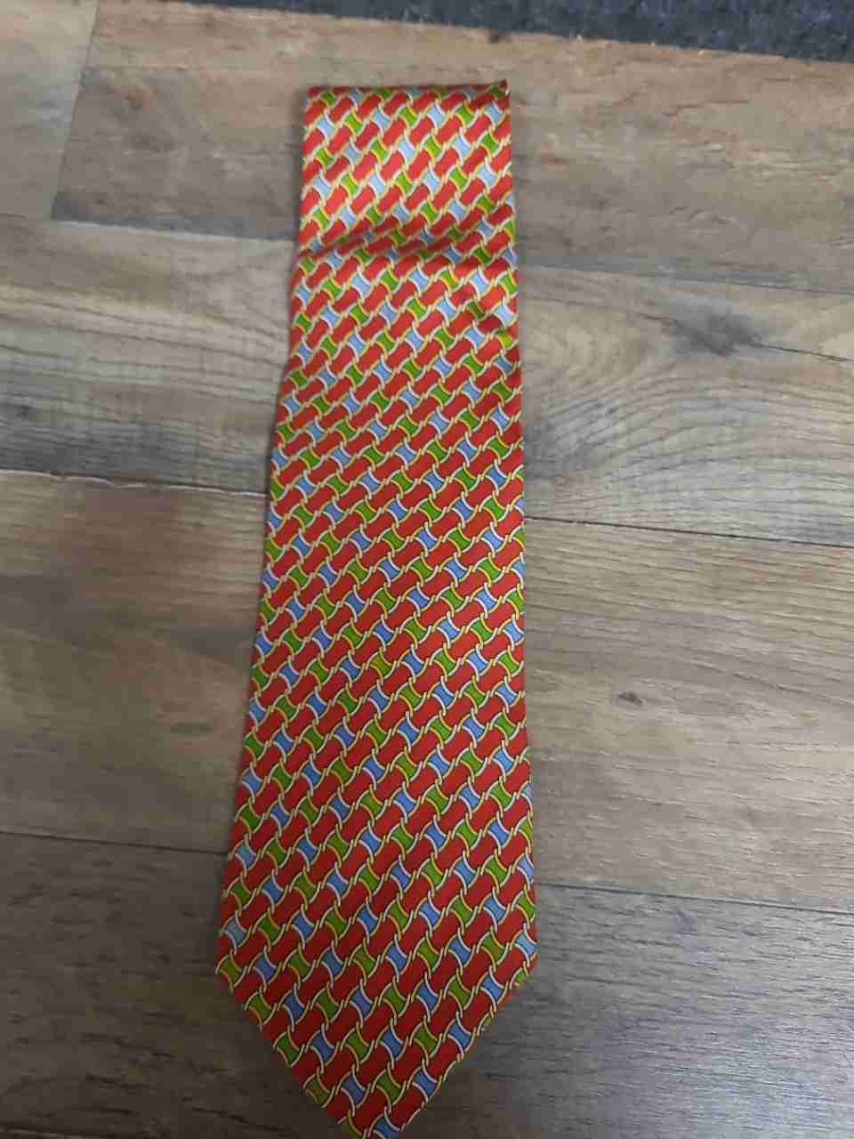 Burberrys Lands' End Men's Silk Tie Lot 3 Vintage 90s Striped Geometric