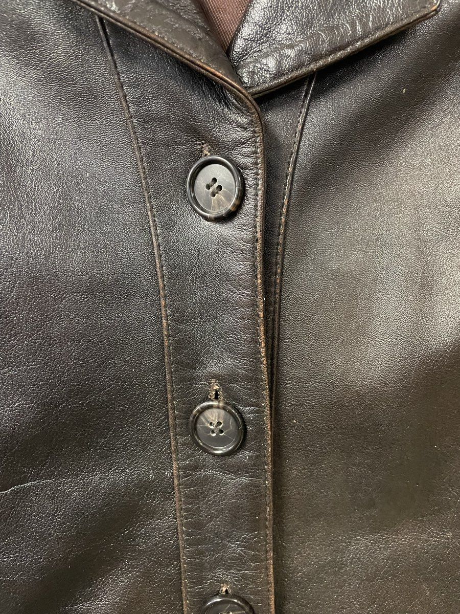 Vintage Y2K Wilsons Leather Maxima Women's Brown Leather Car Coat Size M