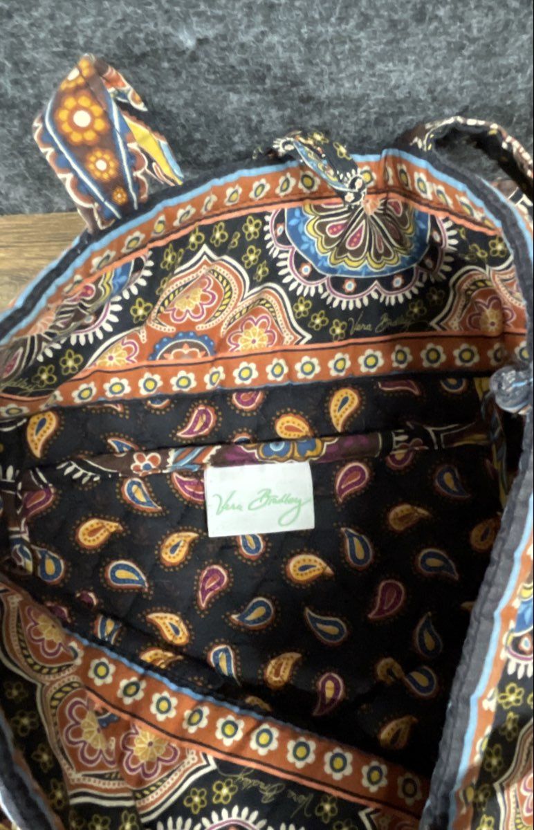 Vintage 2000s Vera Bradley Quilted Cotton Floral Paisley Tote & Bag Lot of 2