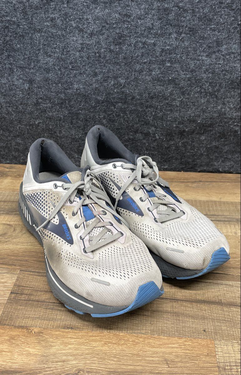 Brooks Adrenaline GTS 22 Grey Blue Men's Running Shoes Size 13
