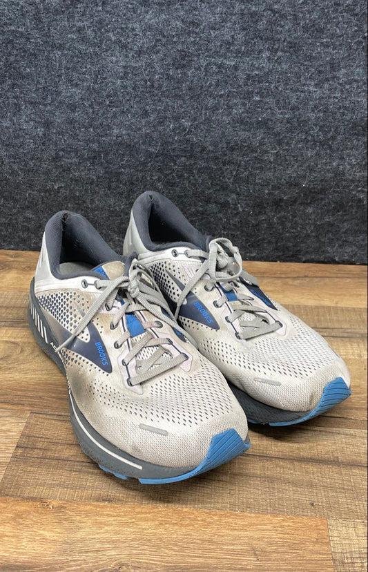 Brooks Adrenaline GTS 22 Grey Blue Men's Running Shoes Size 13