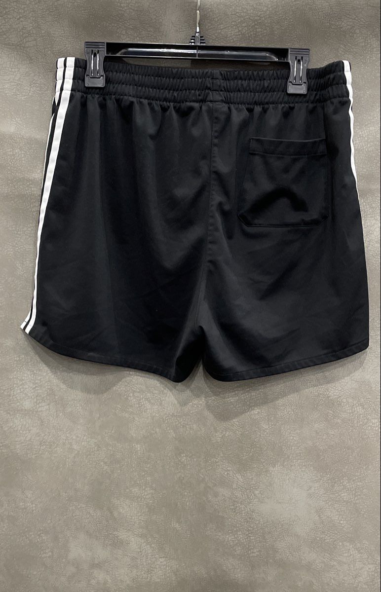 Adidas Originals Women's Black 3-Stripes Trefoil Logo Track Shorts Sz XL