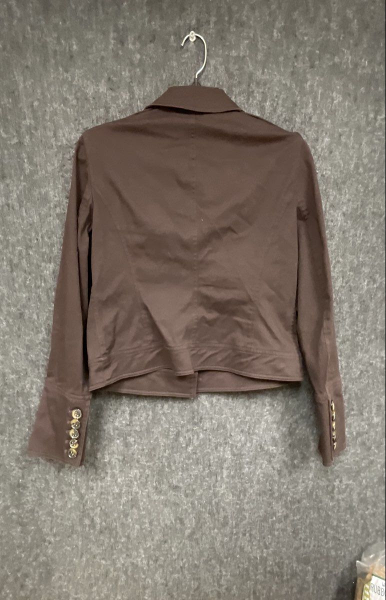 Michael Michael Kors Women's Brown Utility Field Jacket Epaulettes Pockets Sz M