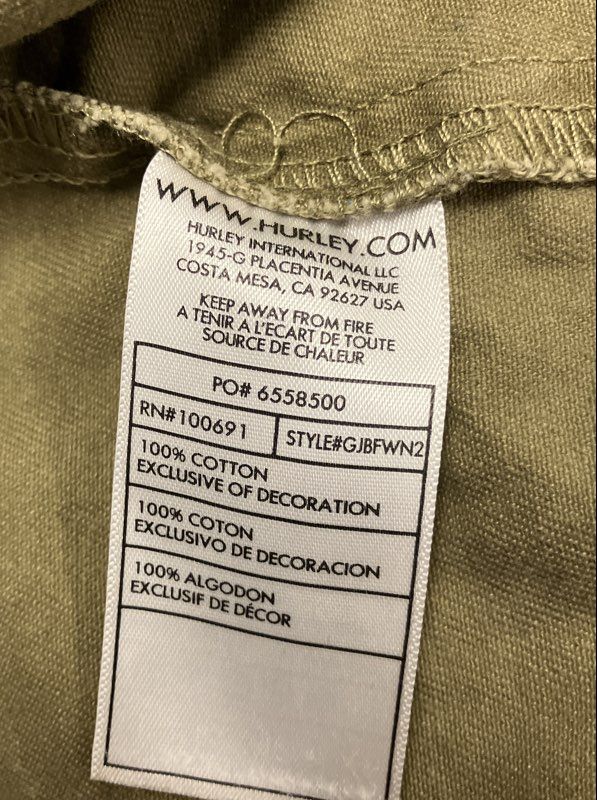 Hurley Women's Olive Green Military Utility Field Jacket Cotton Sz M