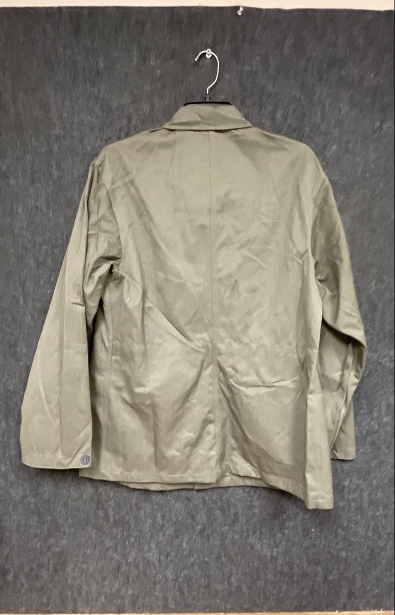 Vintage 80s East German NVA Military Field Shirt Jacket Olive Drab Sz m 48