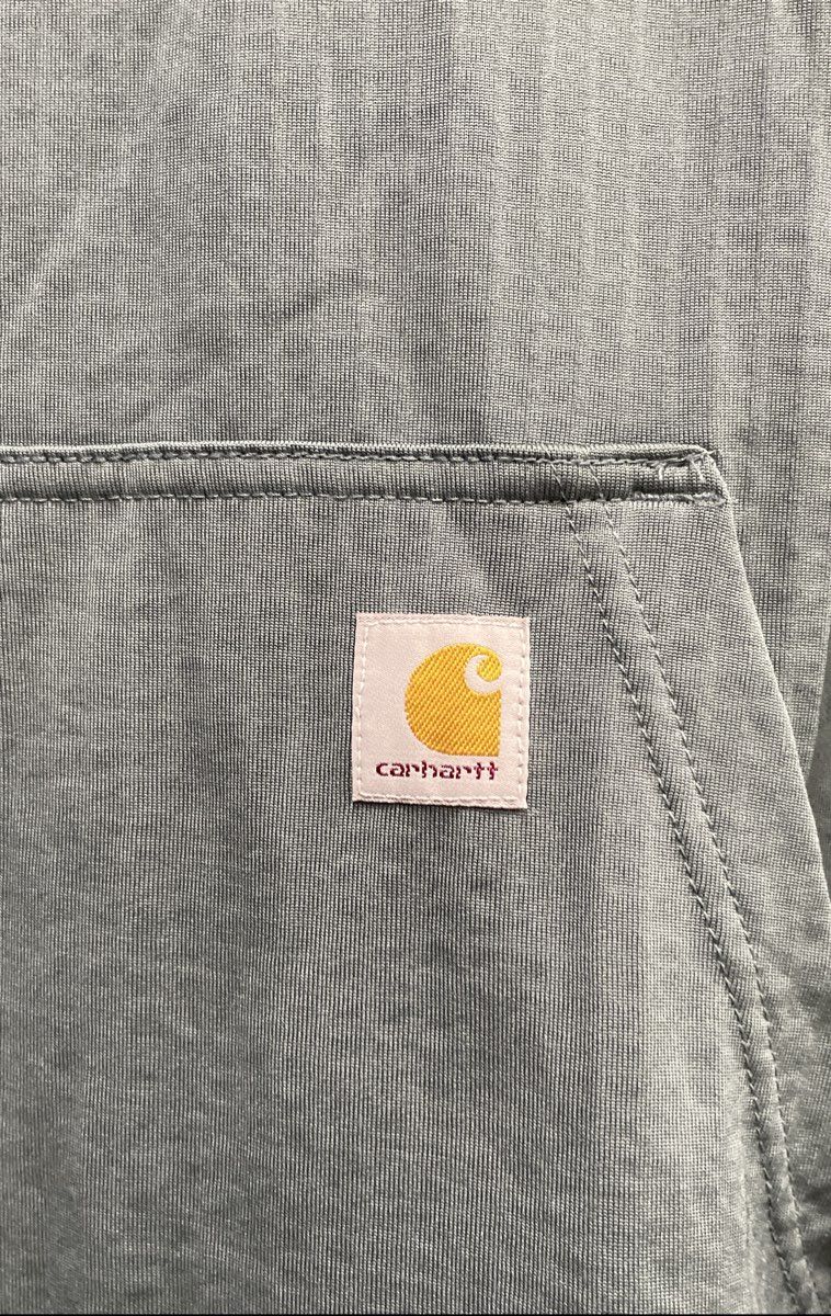 Carhartt Women's Force Relaxed Fit Mock Neck Waffle Knit Shirt Green Sz L