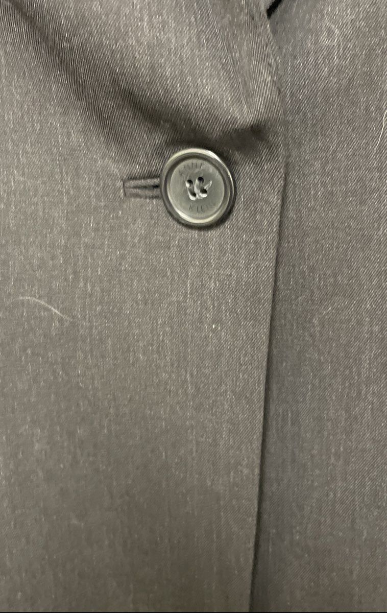 Anne Klein Women's Charcoal Gray Wool Blend Single Button Tailored Blazer Sz 14P