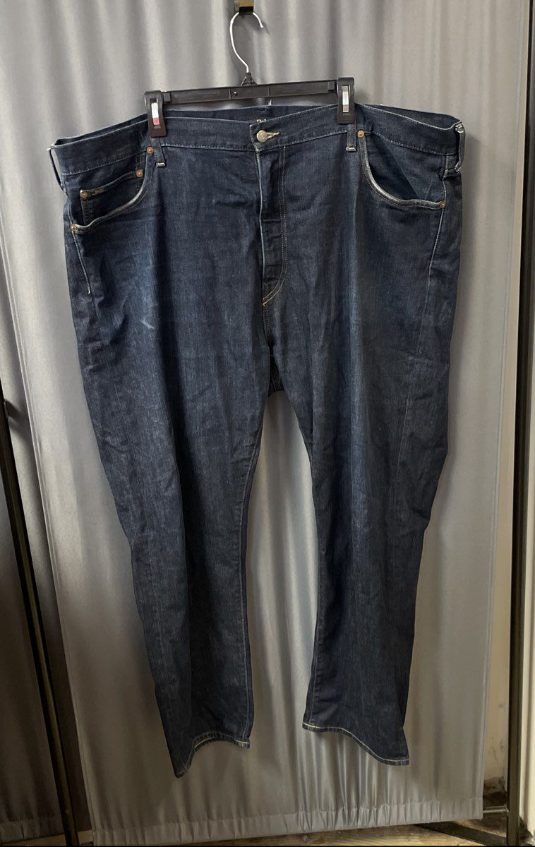 Polo Ralph Lauren Men's Dark Indigo Blue Straight Leg Denim Jeans Sz 46x30