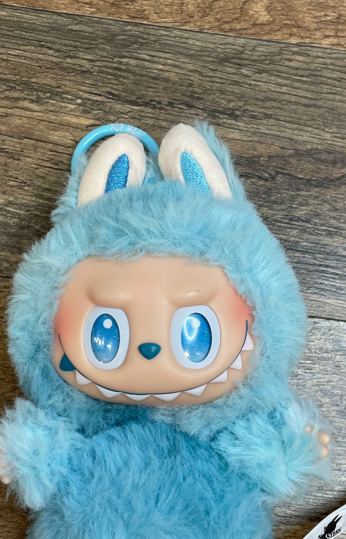Pop Mart Labubu The Monsters Plush Pendant Blue Vinyl Face Figure Keychain