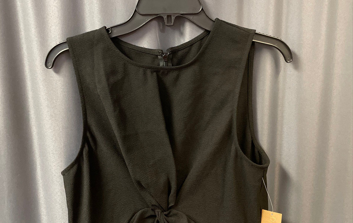 Rachel Roy Women's June Romper Black Sleeveless Twist Front Cutout Sz 8 NWT
