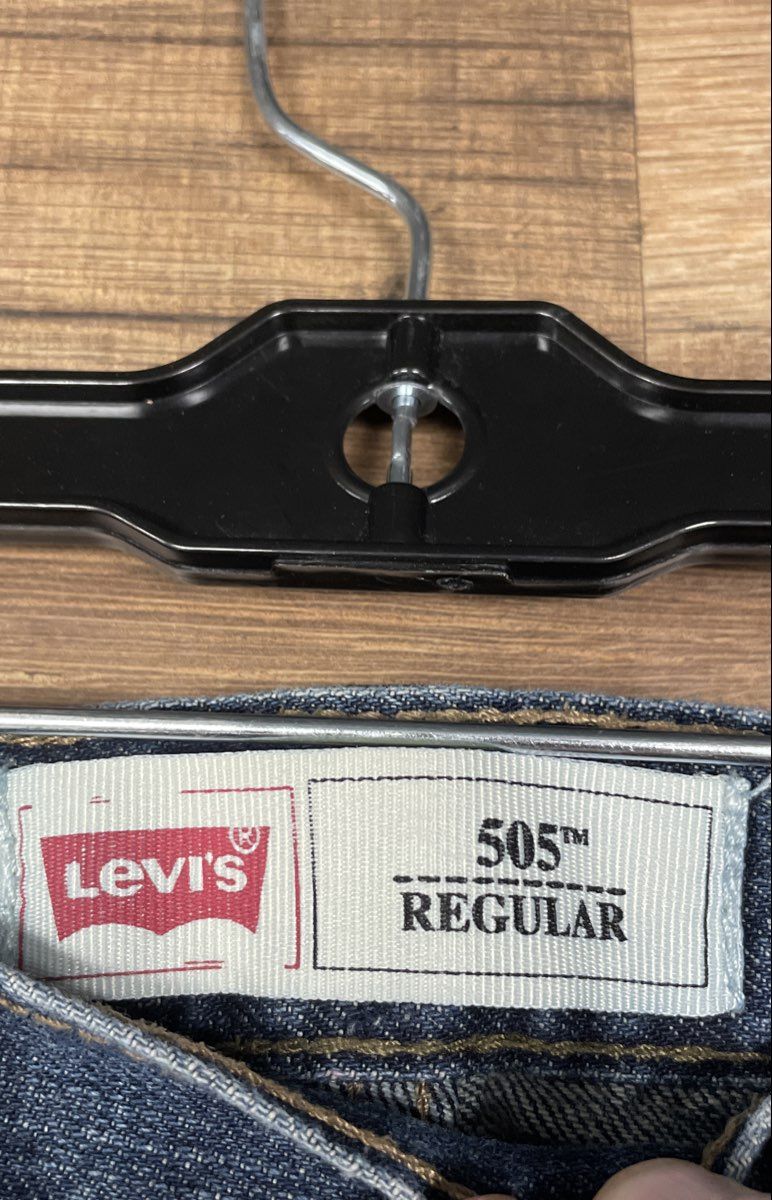 Levi's Boys 505 Regular Fit Jeans Blue Cotton Straight Leg Sz 10 Husky 30x26