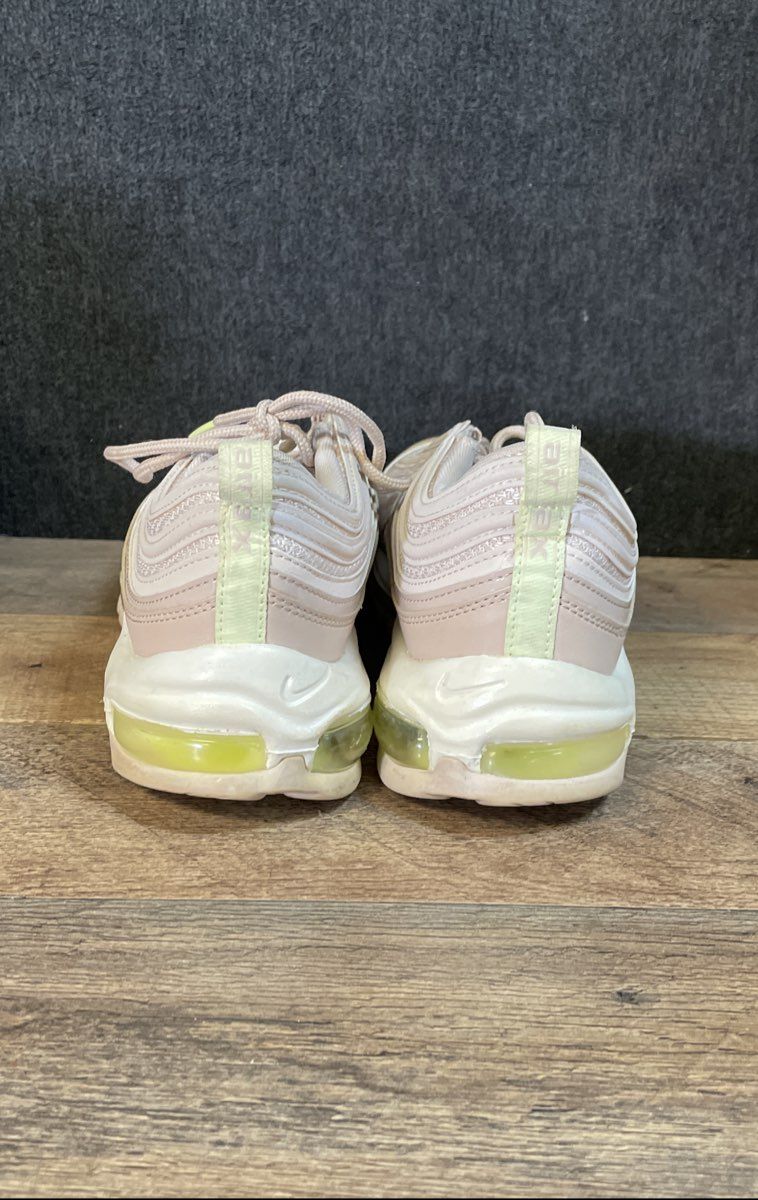 Nike Air Max 97 Pink White Lime Green Women's Running Sneakers Size 9.5