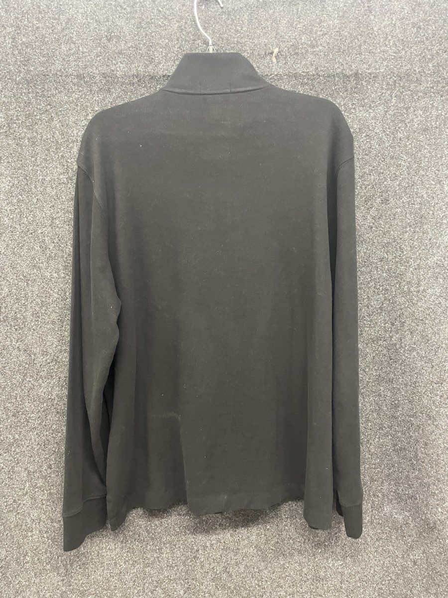 Polo Ralph Lauren Men's Black Estate Rib Quarter-Zip Pullover Size L