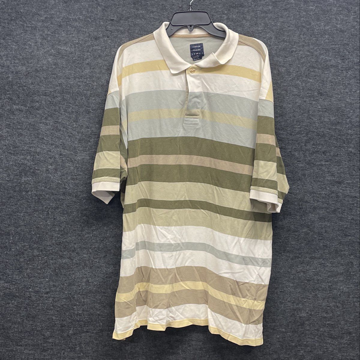 Cotton Traders Sport Men's Striped Short Sleeve Cotton Polo Shirt Multi Sz XXL