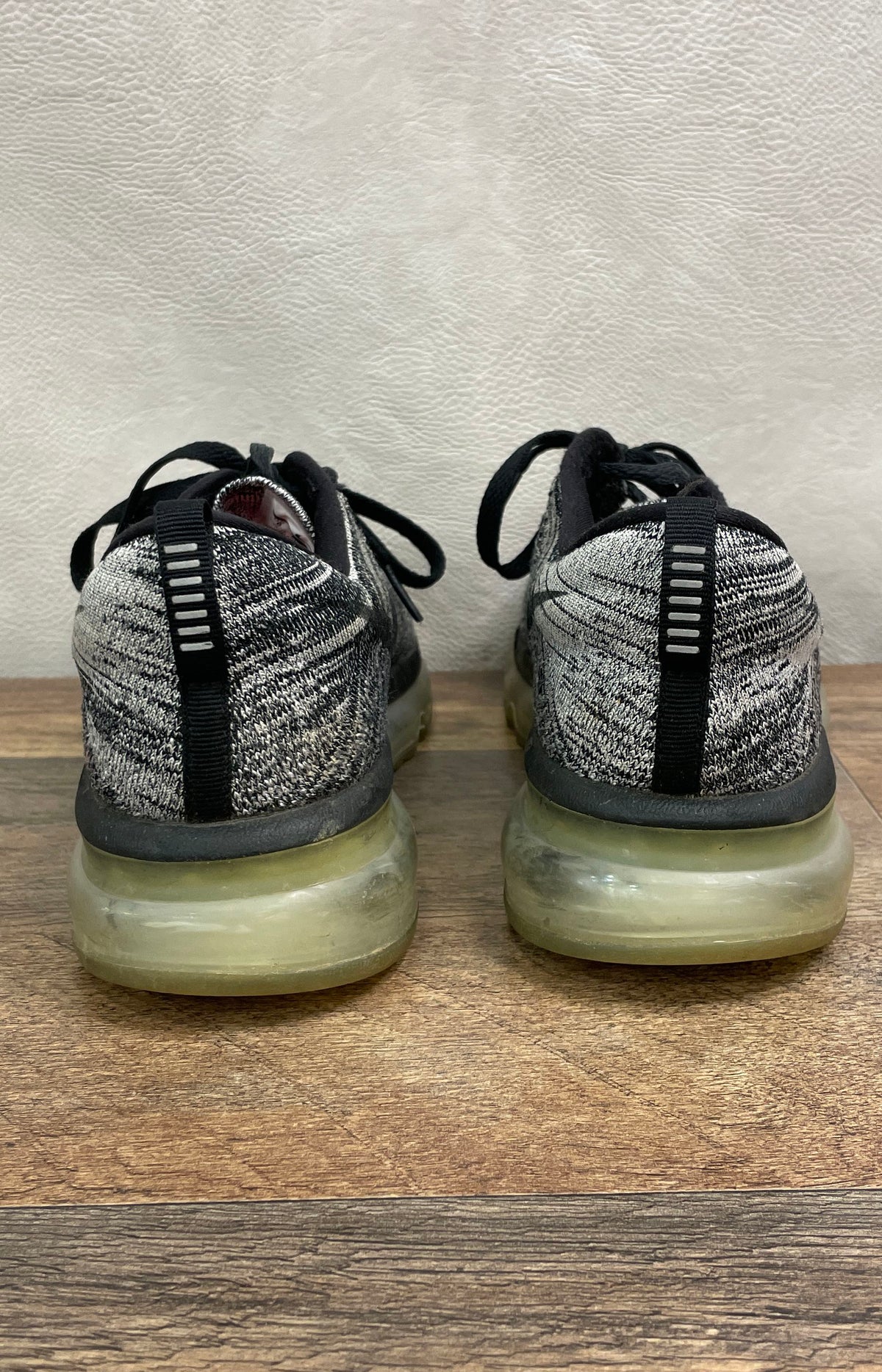 Nike Flyknit Air Max Black White Anthracite Women's Running Shoes Size 8